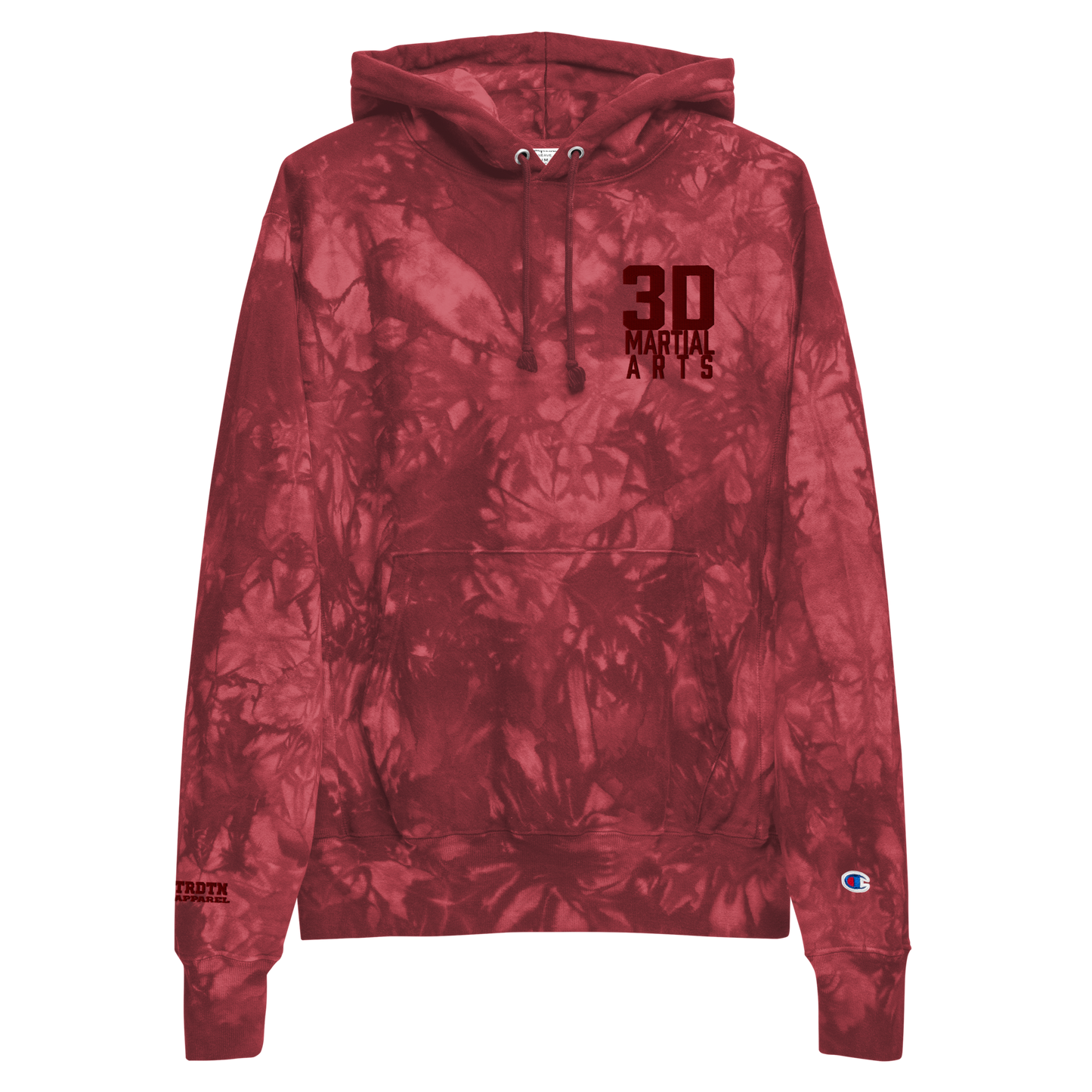 3D All Red tie-dye hoodie
