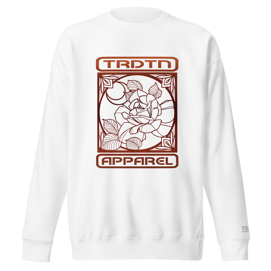 women's comfy sweatshirt, lounging sweatshirt, Tradition Apparels rose tarot sweatshirt, cozy women's pullover, comfy lounging top, tarot design sweatshirt, women's rose tarot apparel, comfy lounging sweater, relaxing women's wear, casual comfy sweatshirt, women's rose design top, tarot-inspired apparel, Tradition Apparels sweatshirt, comfy women's loungewear, cozy relaxing top, trendy comfy sweatshirt, casual relaxation wear, comfortable rose tarot sweatshirt, women's tarot themed apparel, Tradition Appare